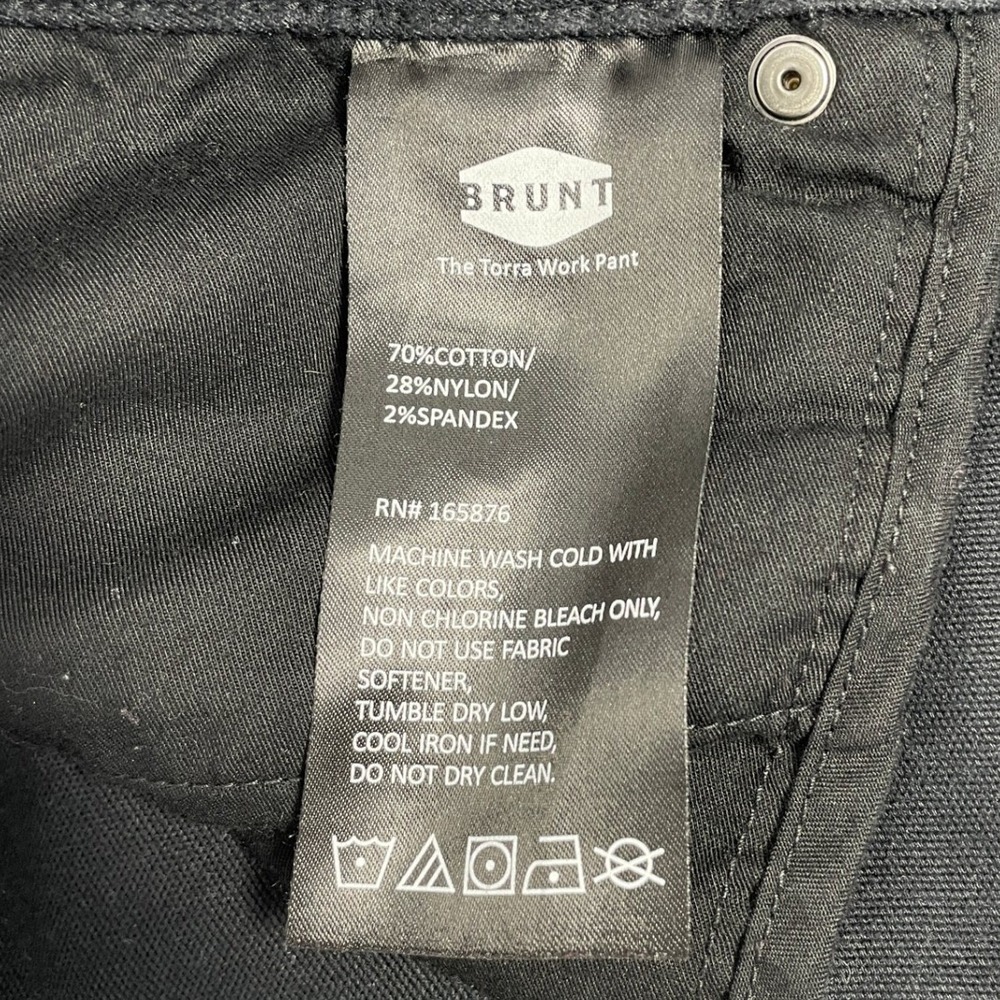 Brunt Men's Durable Black Work Pants 44x34 Utility Reinforced Knees - Picture 5 of 14